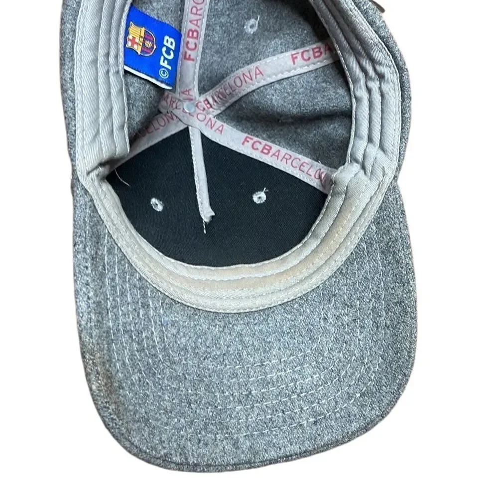 Football Club Barcelona Hat FCB 1899 Grey and black wool and leather